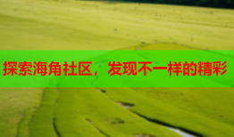 探索海角社区，发现不一样的精彩