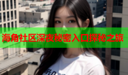 海角社区深夜秘密入口探秘之旅