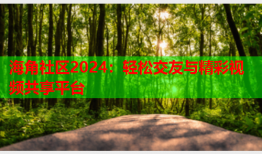 海角社区2024：轻松交友与精彩视频共享平台