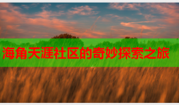 海角天涯社区的奇妙探索之旅