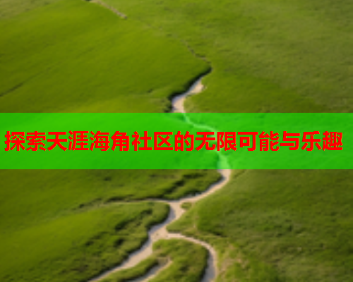 探索天涯海角社区的无限可能与乐趣