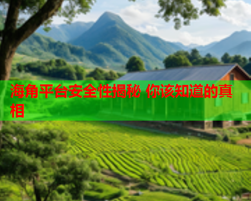 海角平台安全性揭秘 你该知道的真相